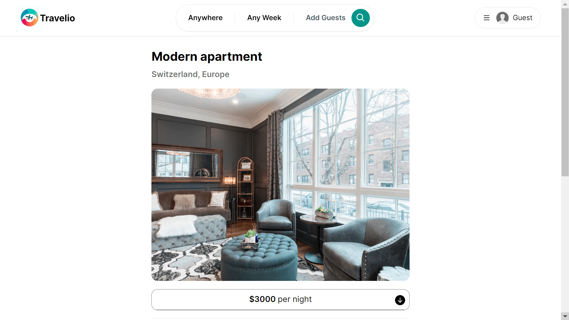 Travelio product screenshot